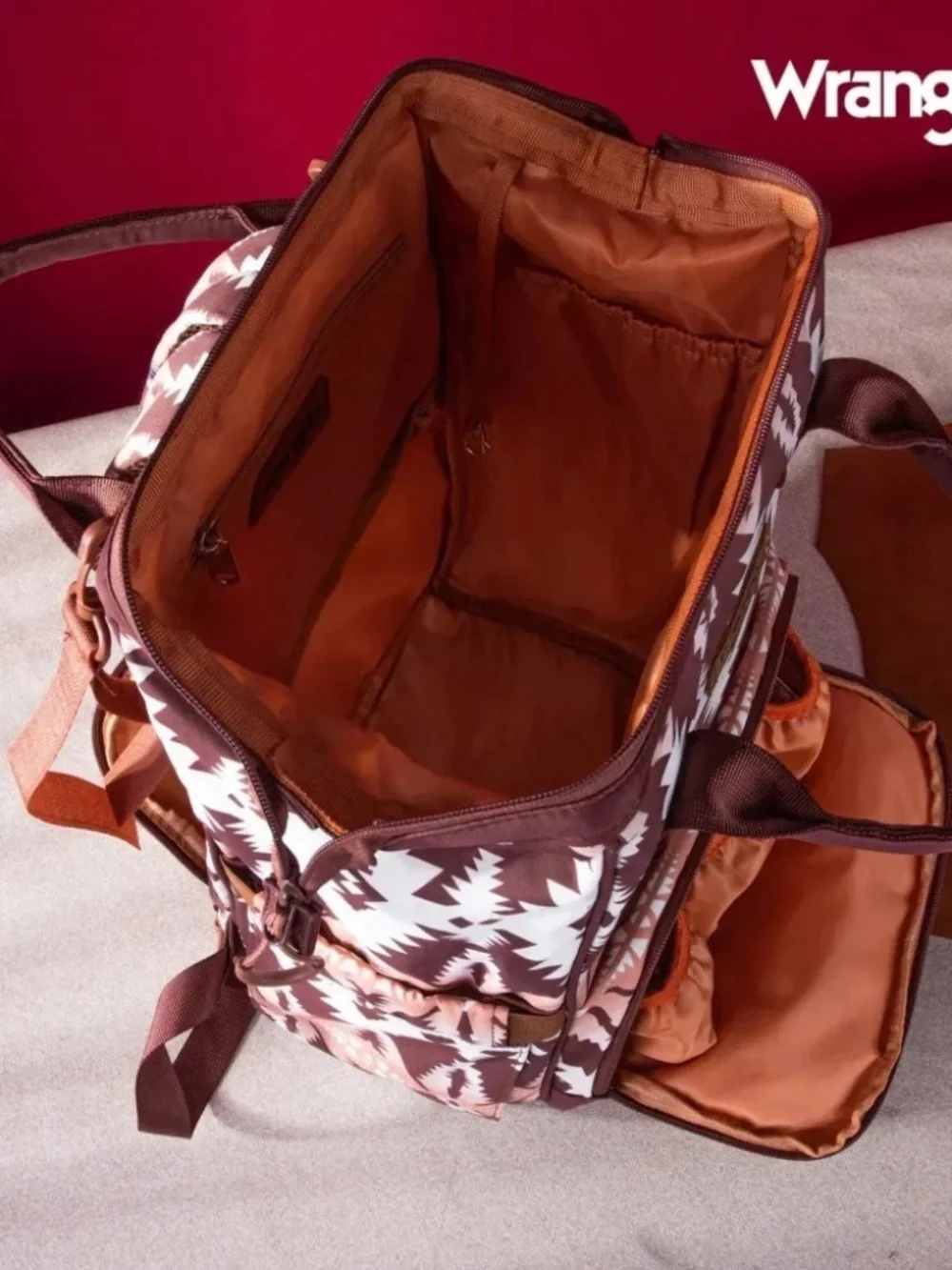Wrangler Aztec Printed Callie Backpack - Brown